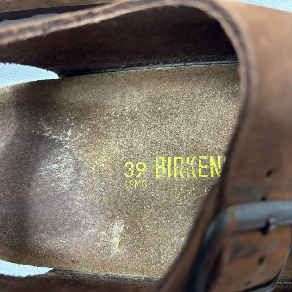 Birkenstock Brown Sandals with Adjustable Straps and Contoured Footbed - Picture 8 of 14